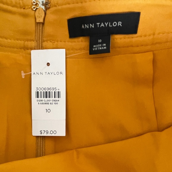 Ann Taylor Doubleweave Button Tab A-Line Skirt - Picture 4 of 5